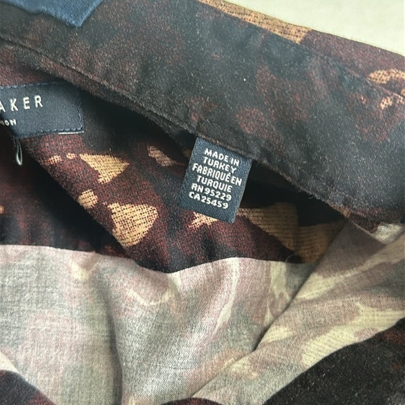 Ted Baker Abstract Short Sleeve Button Down Men’s Shirt Size 6 100% Cotton - Picture 6 of 11